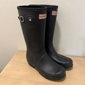 Hunter Classic Black Waterproof Boots Kids Girls 4 / Boys 3
